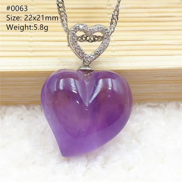 Purple Amethyst Heart Pendants-ToShay.org