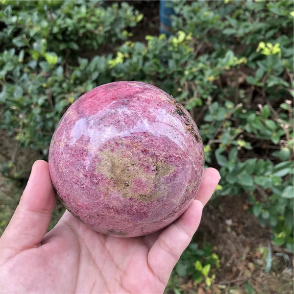 Pink Rhodonite Crystal Ball-ToShay.org