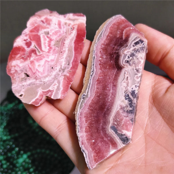 Pink Rhodochrosite Crystal Slice-ToShay.org