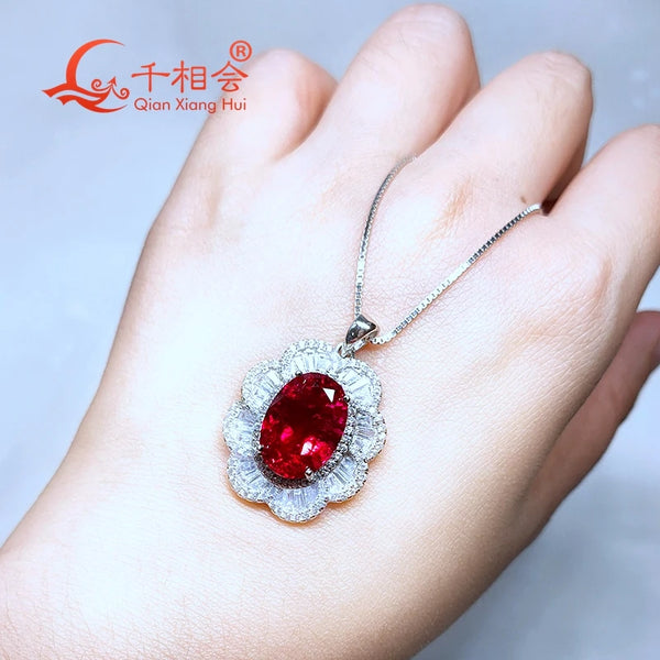 Red Ruby Pendant Necklace-ToShay.org