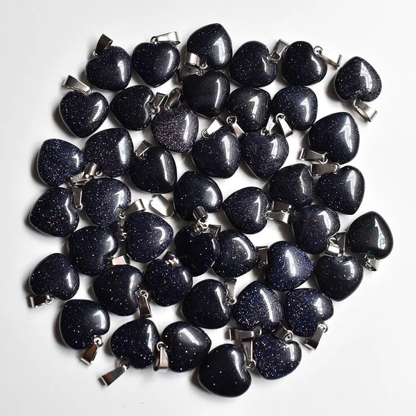 Mixed Crystal Heart Pendants-ToShay.org