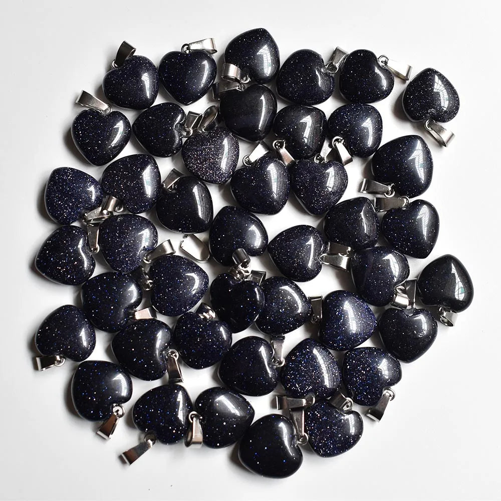 Mixed Crystal Heart Pendants-ToShay.org