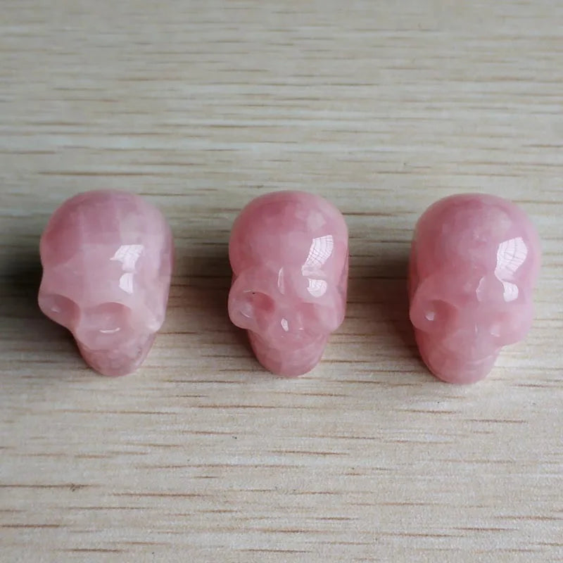 Pink Rose Quartz Skull Beads-ToShay.org