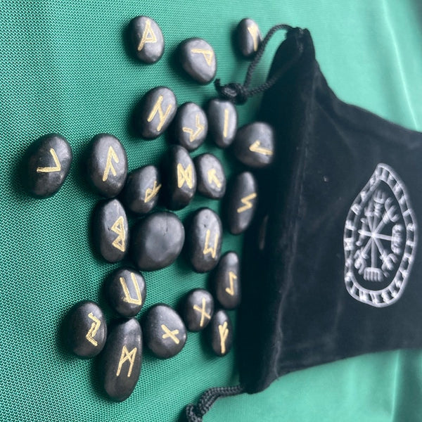 Black Riverstones Viking Rune Stones-ToShay.org