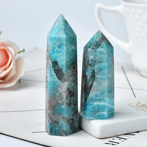 Blue Amazonite Quartz Point-ToShay.org