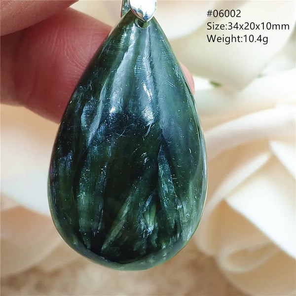 Green Seraphinite Pendant-ToShay.org