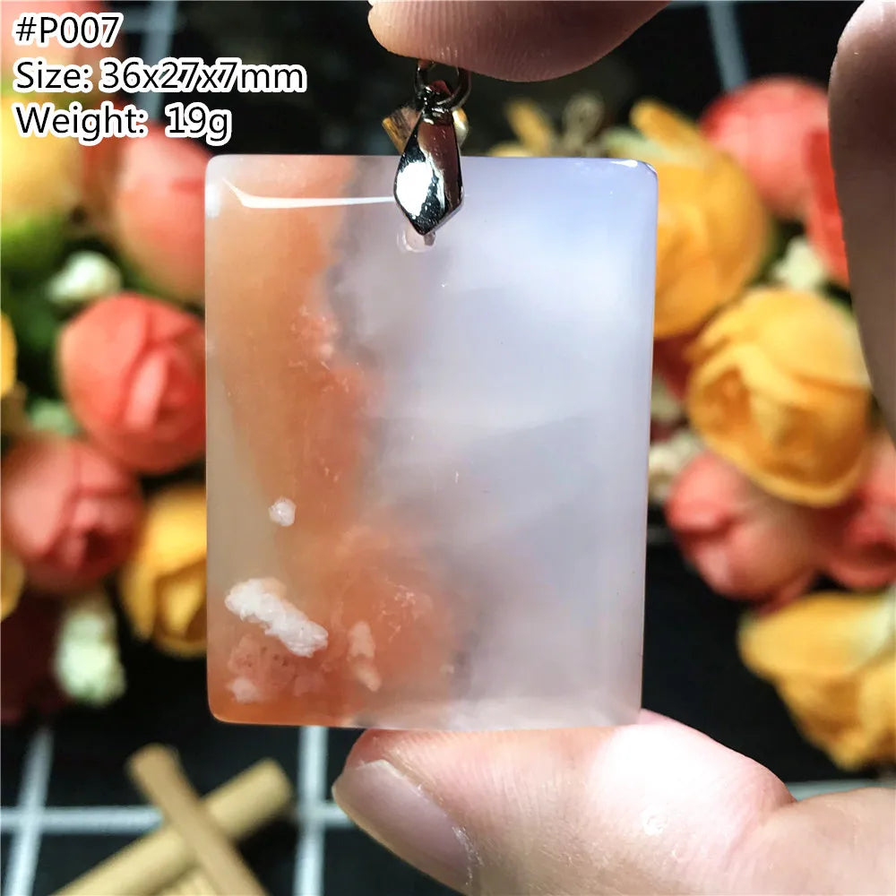 Pink Cherry Agate Pendant-ToShay.org