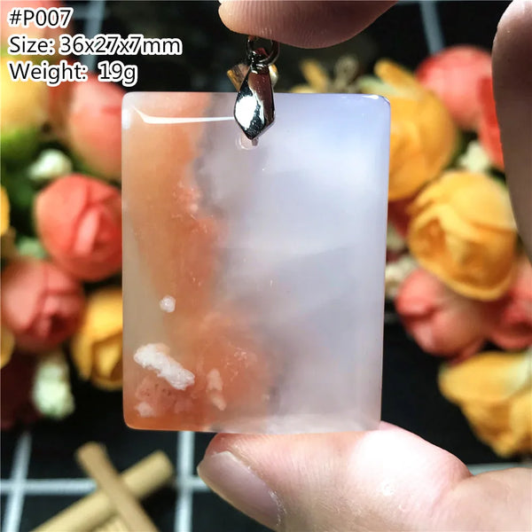 Pink Cherry Agate Pendant-ToShay.org