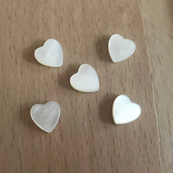 White Pearl Shell Hearts-ToShay.org