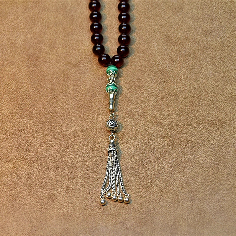 Red Amber Prayer Beads-ToShay.org