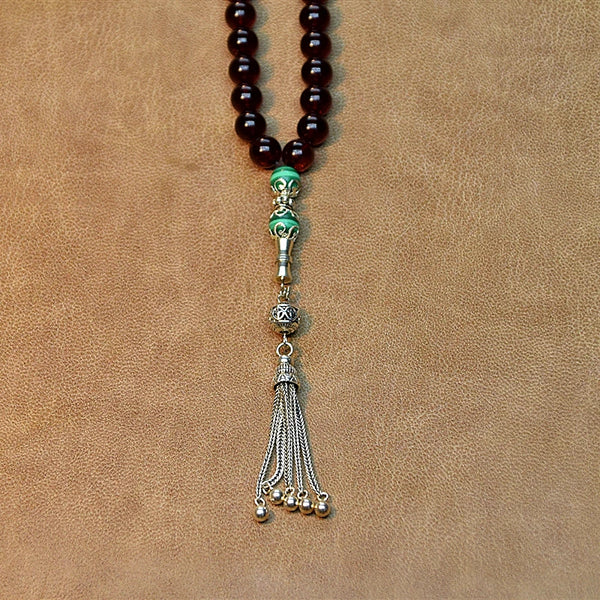 Red Amber Prayer Beads-ToShay.org