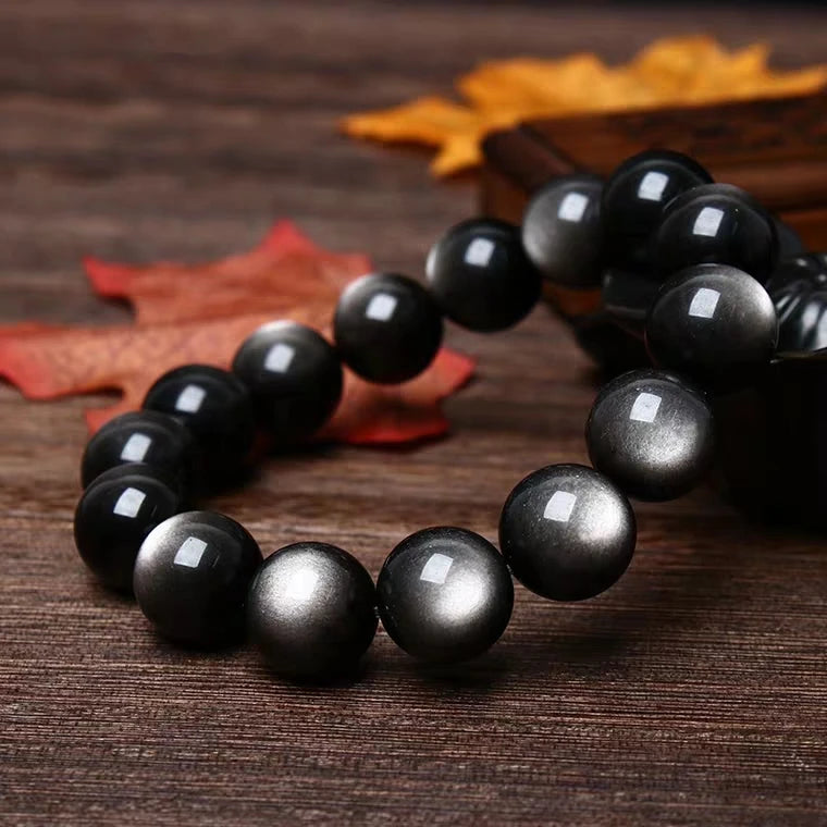 Silver Obsidian Bracelet-ToShay.org