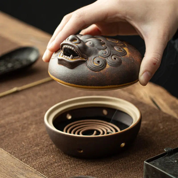 Lion Dragon Incense Holder-ToShay.org