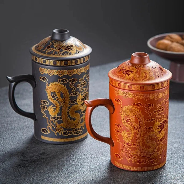 Dragon Clay Tea Cup-ToShay.org
