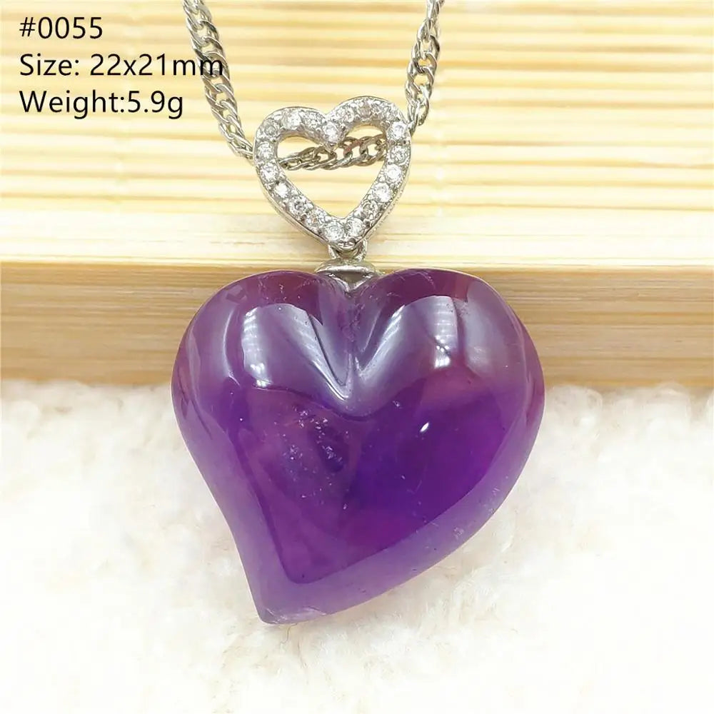 Purple Amethyst Heart Pendants-ToShay.org