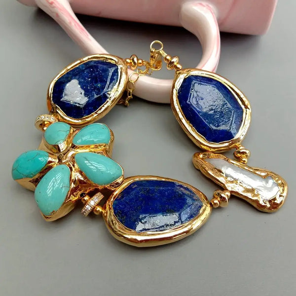 Blue Lapis Lazuli Bracelet-ToShay.org