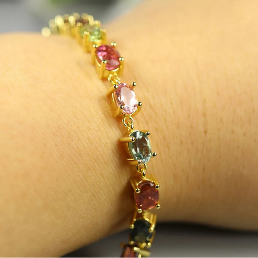 Mixed Tourmaline Bracelet-ToShay.org