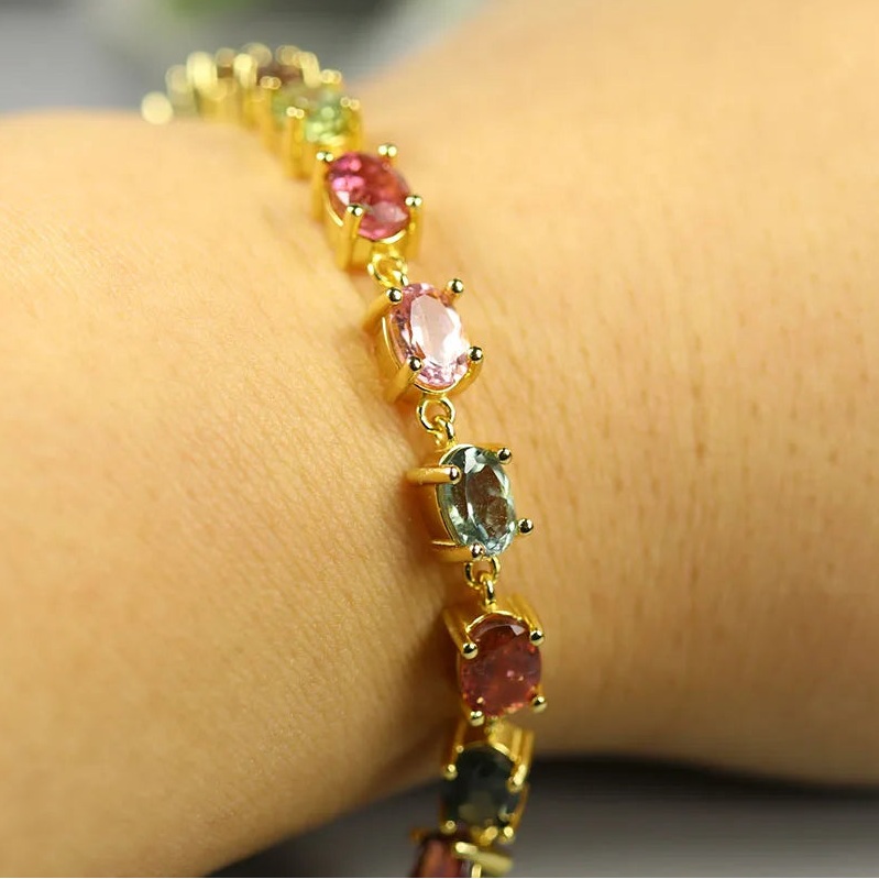 Mixed Tourmaline Bracelet-ToShay.org