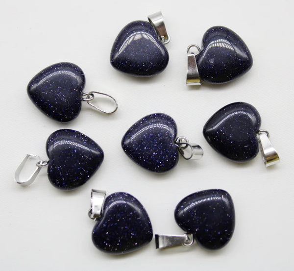 Mixed Crystal Heart Pendants-ToShay.org