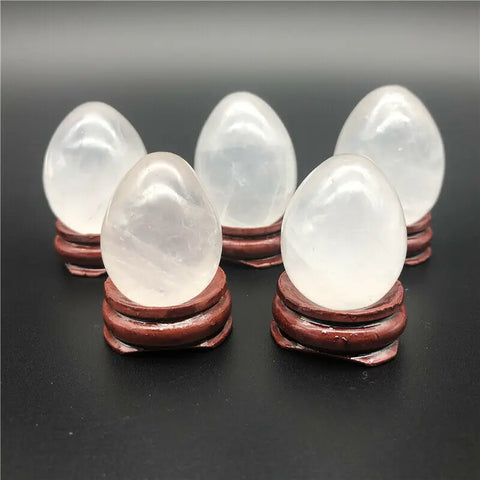 White Quartz Crystal Eggs-ToShay.org