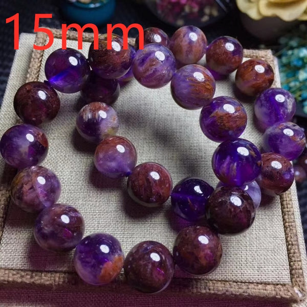 Purple Phantom Quartz Bead Bracelet-ToShay.org
