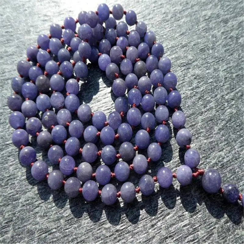 Blue Tanzanite Bead Mala-ToShay.org