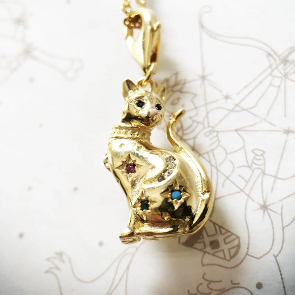 Gold Cat Stars Pendant-ToShay.org