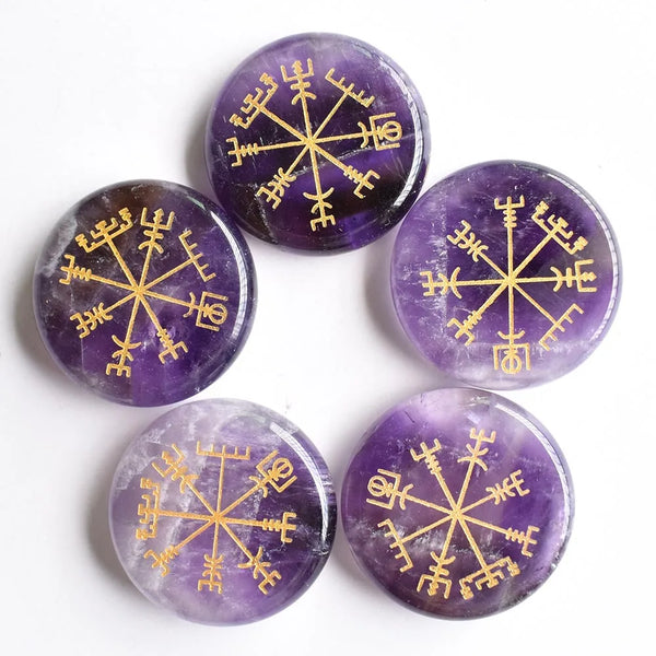 Mixed Crystal Compass Palm Stones-ToShay.org
