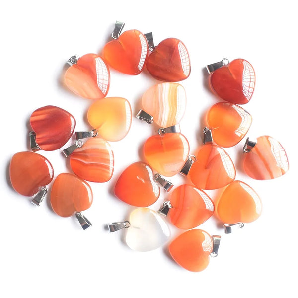 Mixed Crystal Heart Pendants-ToShay.org