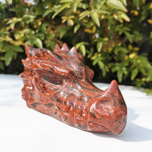 Red Obsidian Dragon Head-ToShay.org