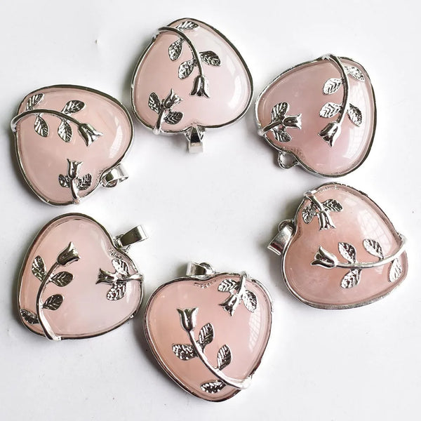 Mixed Crystal Heart Pendants-ToShay.org