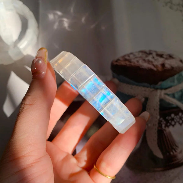 Blue Light Moonstone Bracelet-ToShay.org