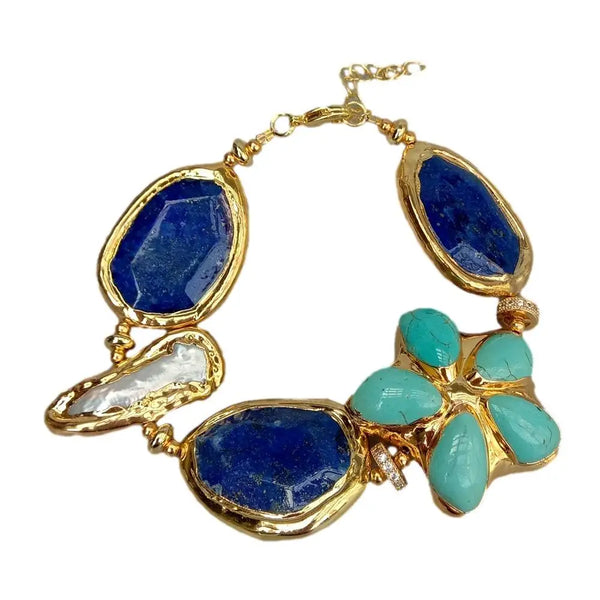 Blue Lapis Lazuli Bracelet-ToShay.org