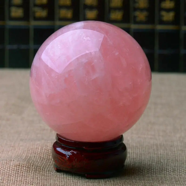 Pink Rose Quartz Crystal Ball-ToShay.org