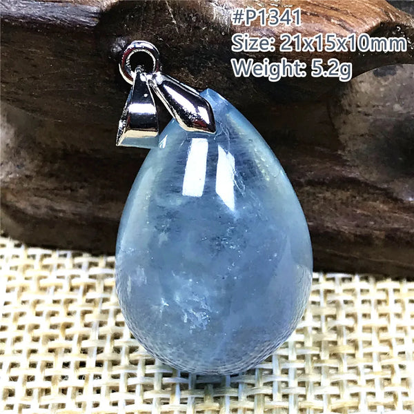 Blue Aquamarine Pendant-ToShay.org