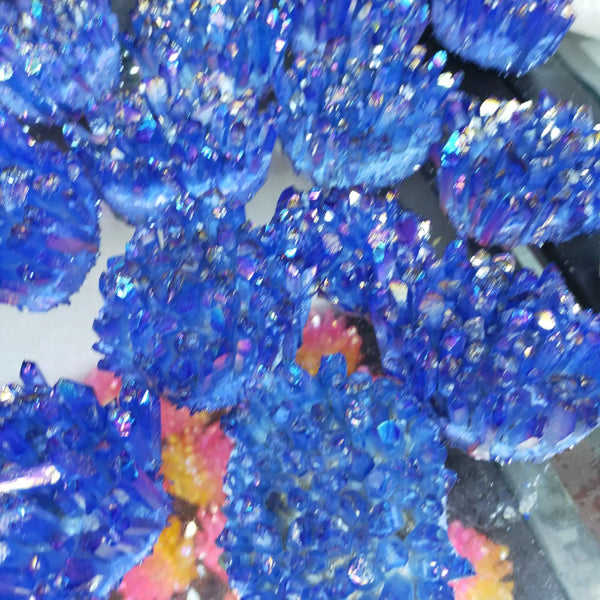 Blue Aura Quartz Crystal Cluster-ToShay.org