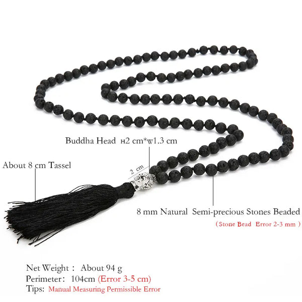 Black Lava Stone Mala Beads-ToShay.org