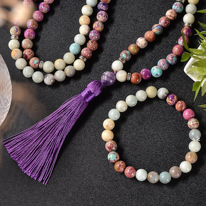Purple Emperor Jasper Mala-ToShay.org