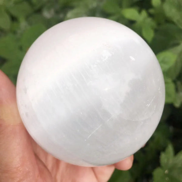 White Selenite Opal Ball-ToShay.org