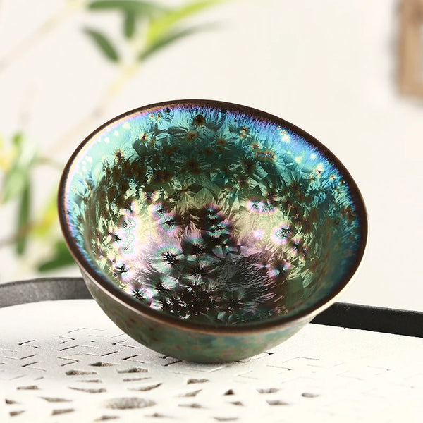 Blue Glaze Ceramic Tea Cup-ToShay.org