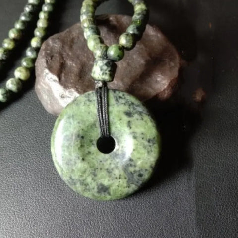 Green Jade Buckle Pendant-ToShay.org