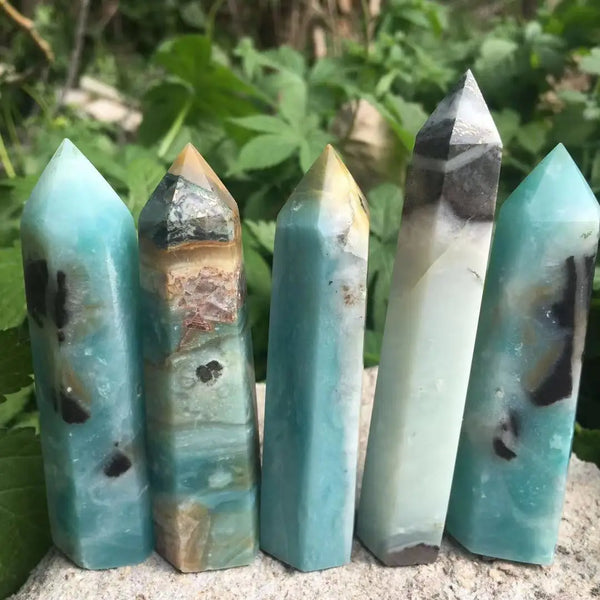 Blue Calcite Crystal Wand-ToShay.org