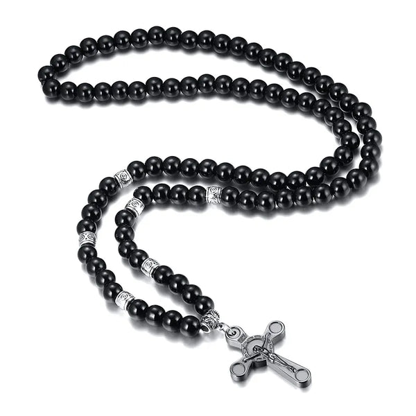 Black Carnelian Stone Rosary-ToShay.org