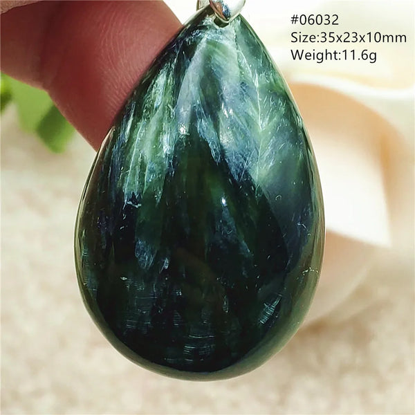 Green Seraphinite Pendant-ToShay.org