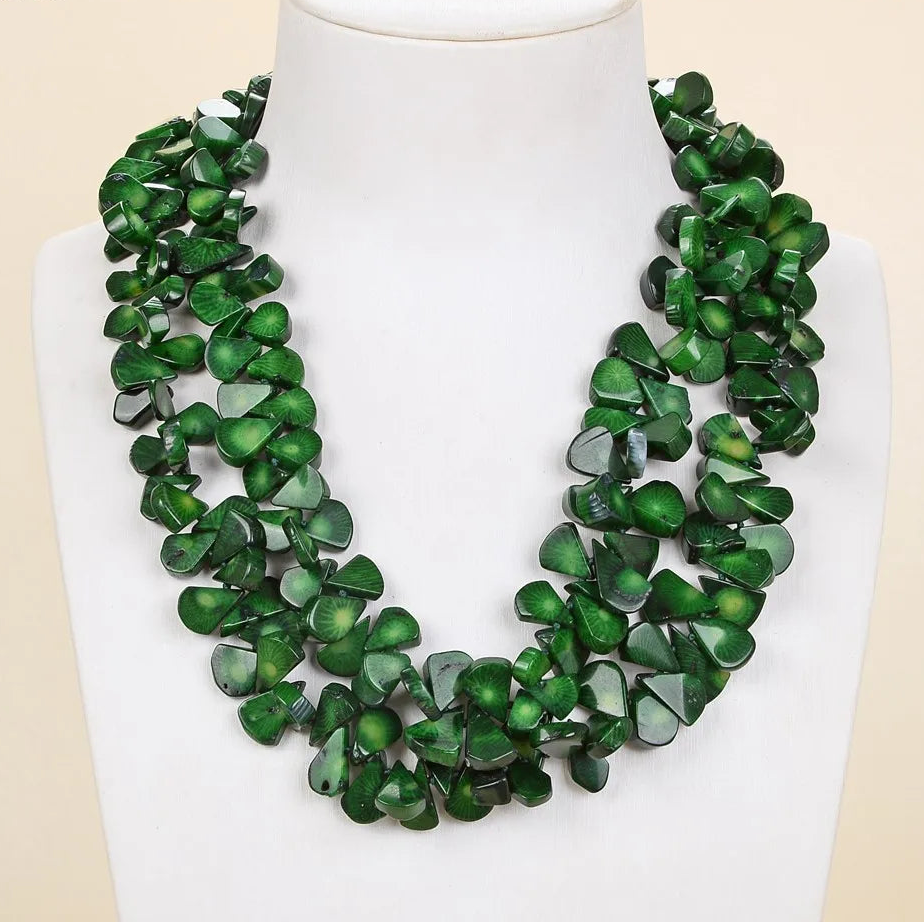 Green Coral Necklace-ToShay.org