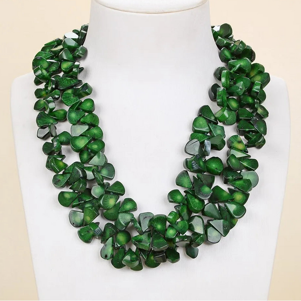 Green Coral Necklace-ToShay.org