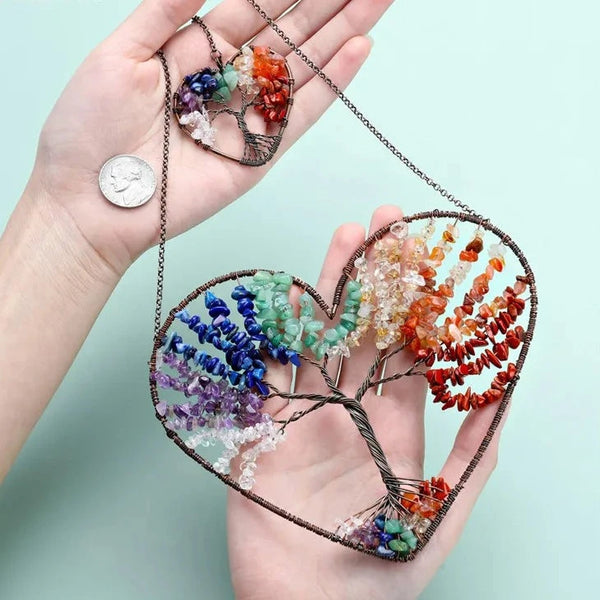 Crystal Heart Tree Sun Catchers-ToShay.org