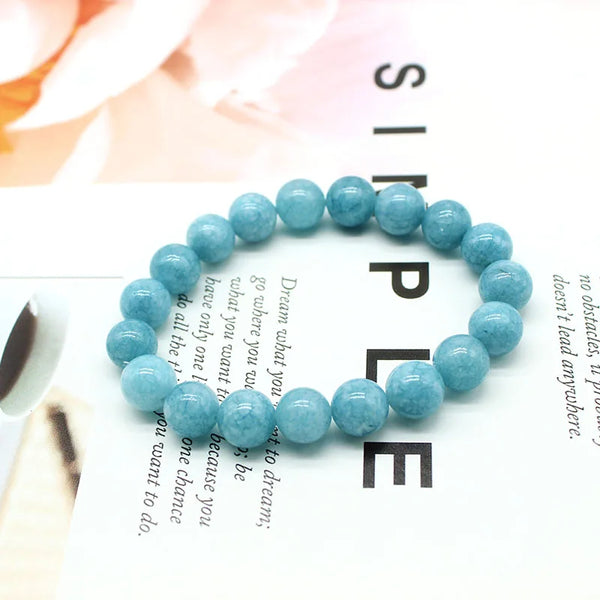 Blue Aquamarine Agate Bracelet-ToShay.org