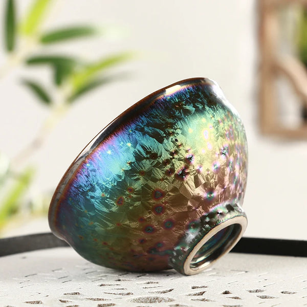 Blue Glaze Ceramic Tea Cup-ToShay.org