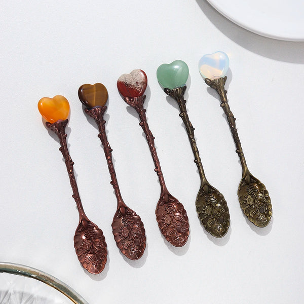 Crystal Heart Teaspoons-ToShay.org